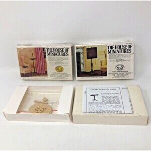 The House of Miniatures Wooden Dollhouse Kits Lot Of 3 Queen Anne LR Tables